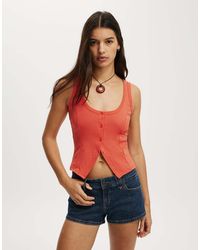 Cotton On - Button Through Tank - Lyst