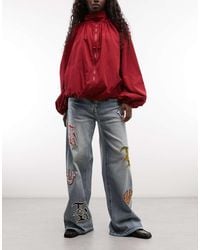 TRUE RELIGION - Multi Patch Super baggy Flap Pocket Jeans - Lyst