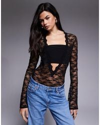 ASOS - – body aus transparenter spitze - Lyst