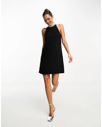& Other Stories - Sleeveless Mini Dress With Faux Pearl Embellished Neckline - Lyst