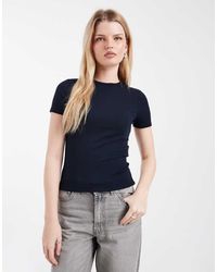 ONLY - Aansluitende Geribbelde Top - Lyst