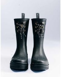 Barbour - Devlin Lace Mid Wellington Boots - Lyst