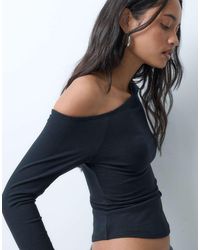 ASOS - Cotton Off Shoulder Long Sleeve Top - Lyst