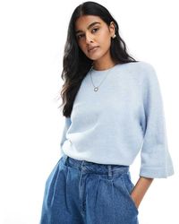 ONLY - Cropped Knitted T-Shirt - Lyst