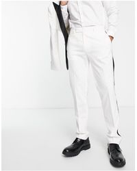 ASOS - Slim Tuxedo Suit Trousers - Lyst