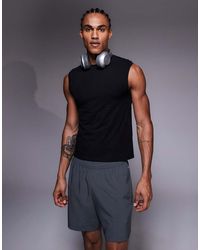 4505 - Shrunken Muscle Fit Cotton Tank With Quick Dry Finish - Lyst