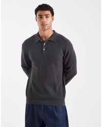 Jack & Jones - Premium Long Sleeve Knitted Polo - Lyst