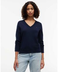 Tommy Hilfiger - Tone Button Cuff V-Neck Jumper - Lyst