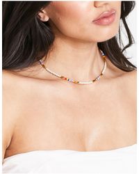 Whistles - Mini Pearl And Charm Necklace - Lyst