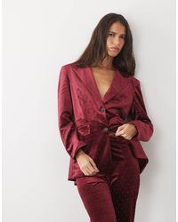 Never Fully Dressed - Velvet Hot Fix Embellished Blazer Co-Ord - Lyst