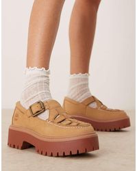 Timberland - Zapatos Estilo Merceditas Con Plataforma De Nobuk Stone Street De -Neutro - Lyst