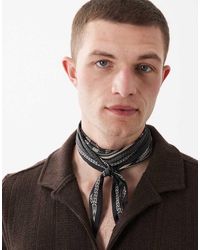 ASOS - Vintage Floral Pattern Satin Triangle Neck Scarf - Lyst
