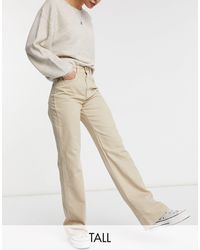 Stradivarius Tall – Dad-Jeans im Stil der 90er - Natur