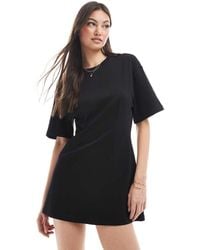 Monki - T-shirt Dress With Cinched Waist - Lyst