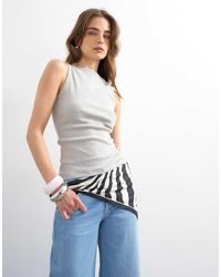 TOPSHOP - Slash Neck Racer Vest - Lyst