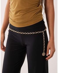 ASOS - Cinturón De Cadena Con Detalle De Moneda En - Lyst