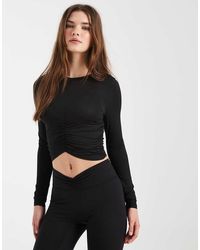 Cotton On - Active Ruched Front Long Sleeve Tee - Lyst