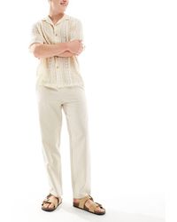 Only & Sons - Linen Mix Loose Fit Trousers - Lyst