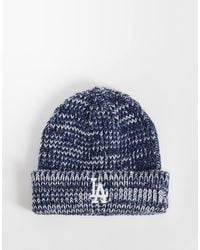 KTZ - La Dodgers Marled Knit Cuff Beanie - Lyst