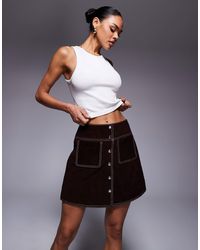 ASOS - – wildleder-minirock - Lyst