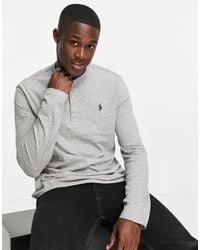 Polo Ralph Lauren - Icon Logo Henley Long Sleeve Top - Lyst