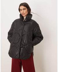 JJXX - Oversized Quilted Jacket With High Neck - Lyst