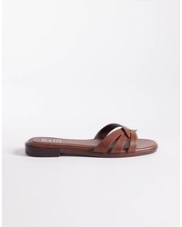 Raid - Toffee Flat Slider Sandals - Lyst