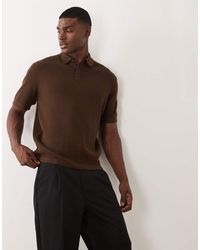 ASOS - Essential Oversized Fine Knit Polo - Lyst