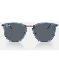 Ray-Ban - Gafas De Sol Azules Transparentes Irregulares Con Lentes Azules Rb4451 De - Lyst