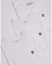 Timberland - Dunstan 3 Pack Small Chest Logo T-shirts - Lyst