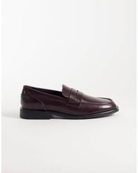 ASOS - Penny Loafers With Square Toe - Lyst