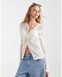 ASOS - Neat Fit Sheer Lace Cardigan - Lyst