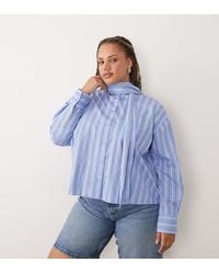 ASOS - Asos Design Curve Funnel Neck Shirt With Tie - Lyst