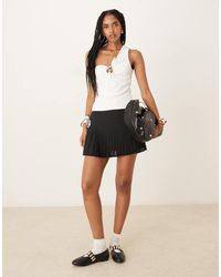 ASOS - Rib One Shoulder Top With Trim Detail - Lyst