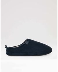 Threadbare - Faux Suede Faux Fur Lined Mule Slippers - Lyst