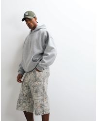 Collusion - Boxy Marl Hoodie With Zip Hood - Lyst