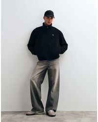 Lacoste - High Neck Zip Through Fleece Sweatshirt - Lyst