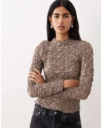 Y.A.S - 3d Textured Long Sleeve Top - Lyst