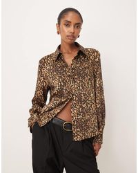 Mango - Klassiek Overhemd Met Luipaardprint - Lyst
