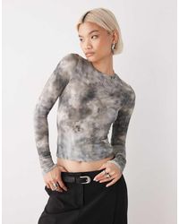 Weekday - Long Sleeve Top With Rhinestone Detail - Lyst