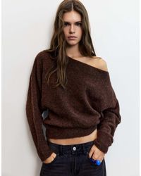 Pull&Bear - Regular fit pullover mit u-boot-ausschnitt - Lyst