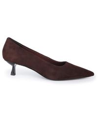 OFF THE HOOK - Tilly Suede Pointed Toe Kitten Heel Court Shoes - Lyst