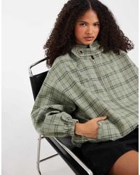 ASOS - Casual Harrington Jacket With Funnel Neck - Lyst