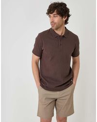 Threadbare - Textured Cotton Polo Shirt - Lyst
