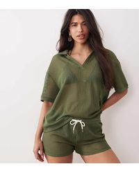 Kaiia - Exclusive Crochet Oversized Shorts - Lyst