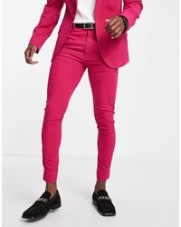 Pantaloni eleganti Rosa da uomo | Lyst