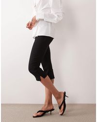 ASOS - Bengaline High Waist Side Split Capri Pant - Lyst