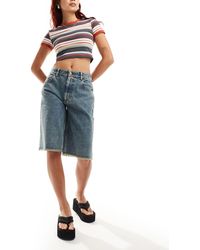 Reclaimed (vintage) - Short long en jean - délavé - Lyst