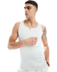 ASOS - Muscle Lightweight Knitted Rib Vest - Lyst