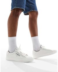 AllSaints - Zapatillas Deportivas Blancas De Caña Baja De Cuero Underground De -Blanco - Lyst